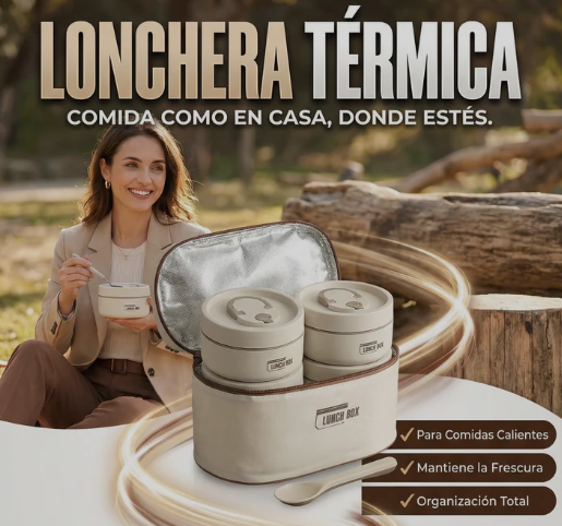 LONCHERA TÉRMICA DE ACERO INOXIDABLE
